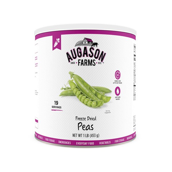 Augason Farms Freeze Dried Peas #10 Can, 16 oz