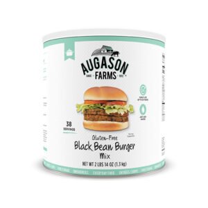 Augason Farms Gluten-Free Black Bean Burger 2 lbs 14 oz No. 10 Can 1 Pack